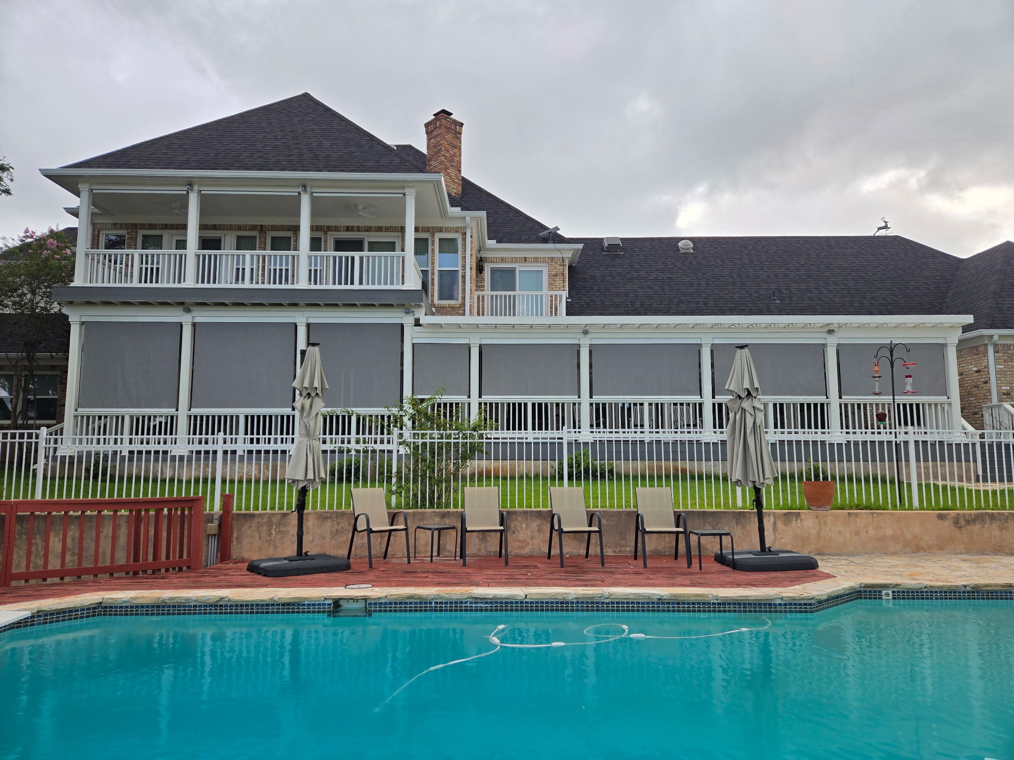 Motorized Exterior Patio Shades: Poolside | Beacon Blinds