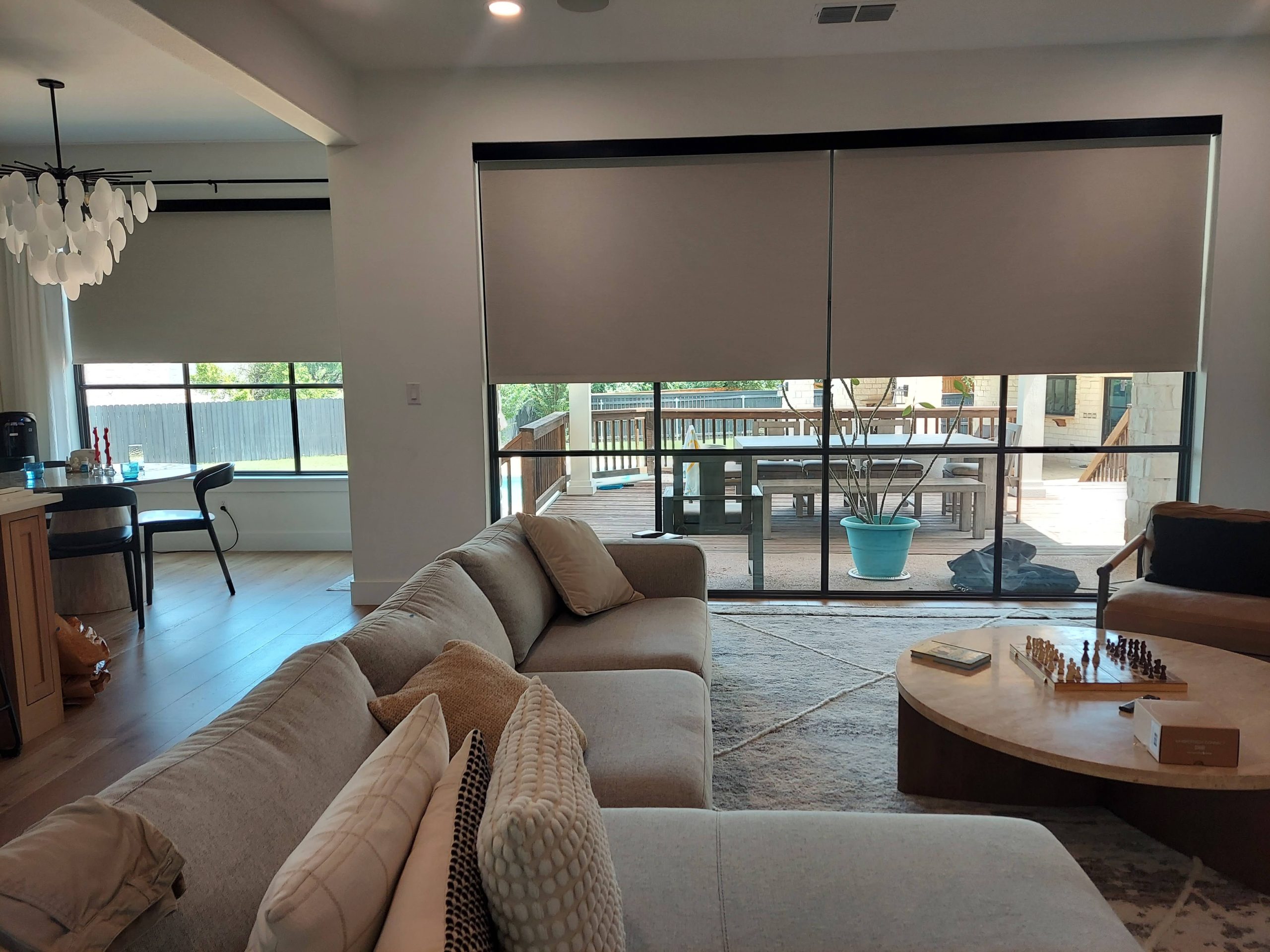 Roller Shades: Open-Plan Living Room | Beacon Blinds